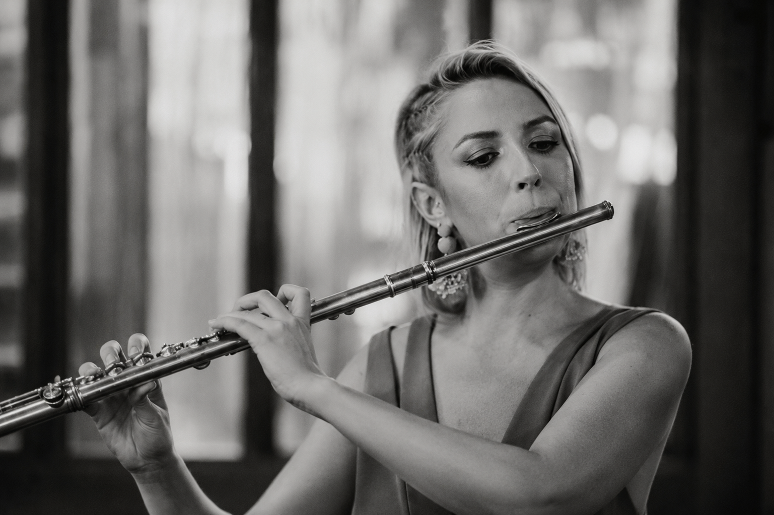 Hannah Anderson playing the flute